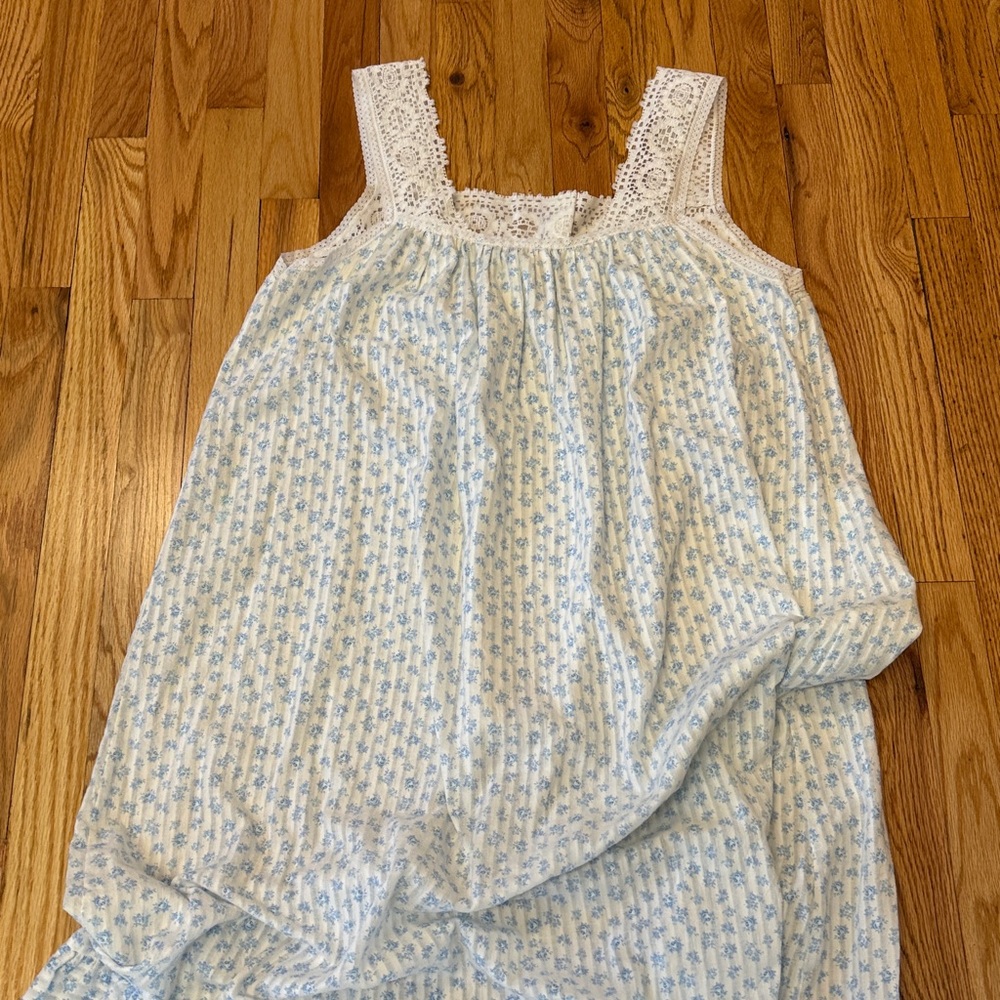 VTG Willow Creek Nightgown & Robe Set Peignoir Floral Lace Prairie style LARGE - Picture 6 of 14
